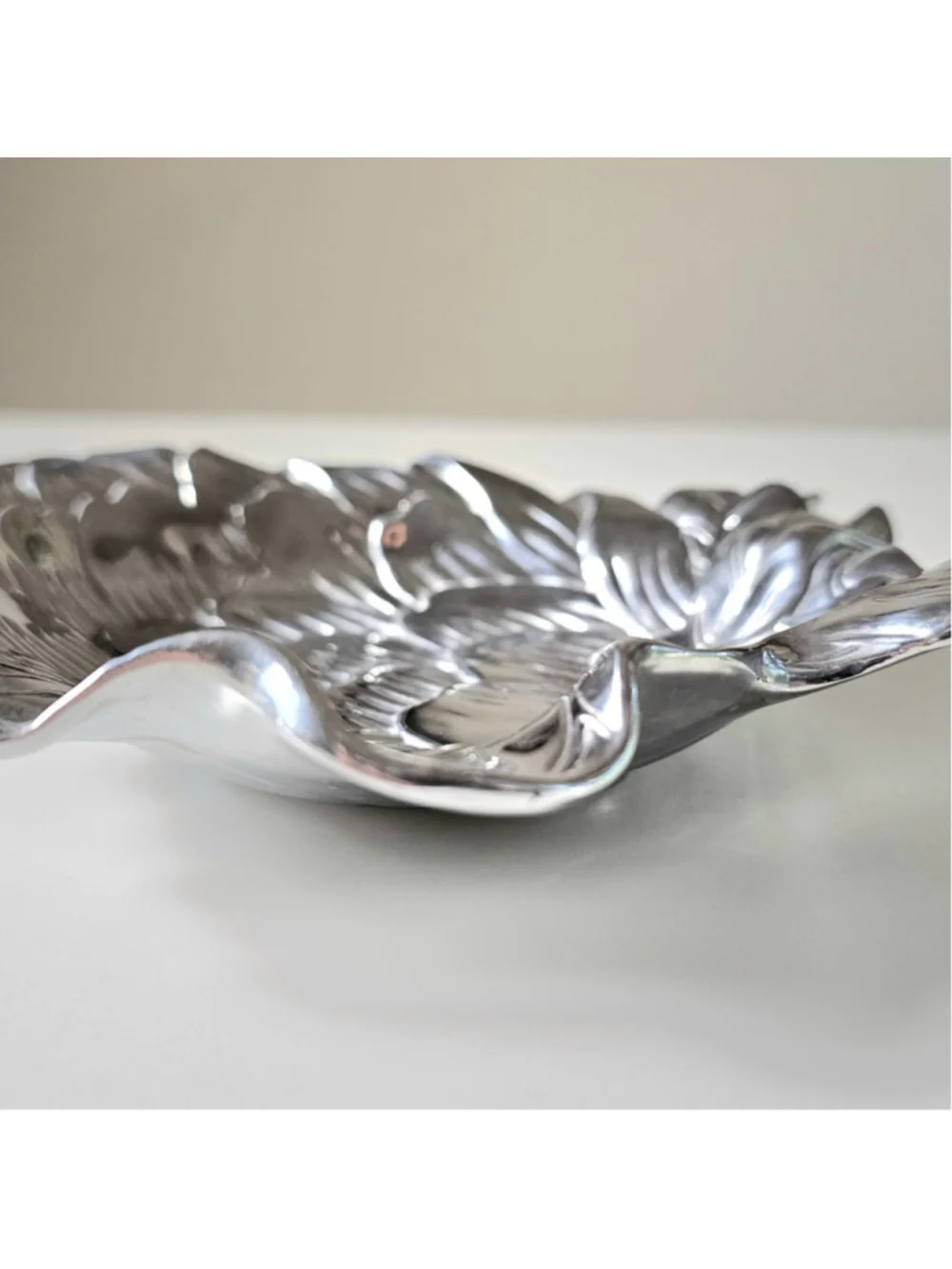 Vintage Fitz and Floyd Metal Artichoke Shaped Serving Dish Bowl Trinket Tray 7